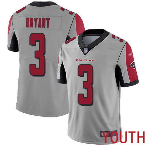 Atlanta Falcons Limited Silver Youth Matt Bryant Jersey NFL Football 3 Inverted Legend